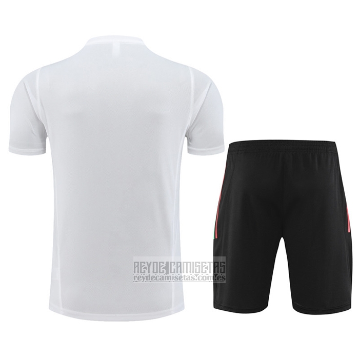 Chandal del Manchester United Manga Corta 2023-2024 Blanco - Pantalon Corto